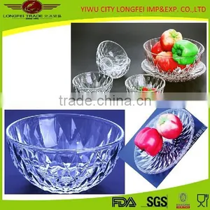 Tableware Transparent Glass Salad Bowl Set thumbnail-1