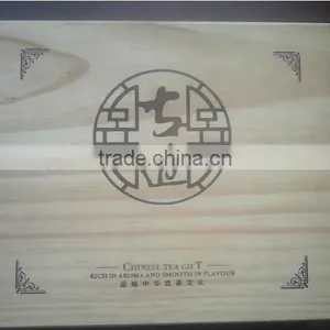 Cusom Logo Engraved Natural Paulownia Wooden Teabox thumbnail-1
