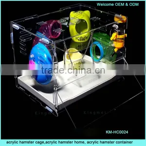 Large Capacity and Comfort Clear Acrylic Hamster Container thumbnail-1