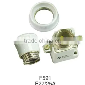25A E27 Screw Type Ceramic Fuse Holder Fuse Base thumbnail-5