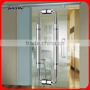 Stainless Steel Glass Door Pull Handle Art Deco Style Doors thumbnail-2