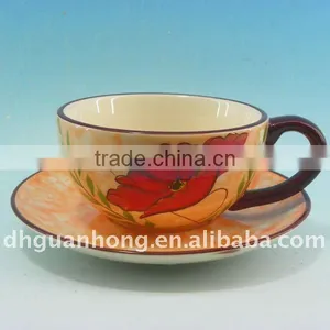 Ceramic Coffee Mug With Saucers thumbnail-1