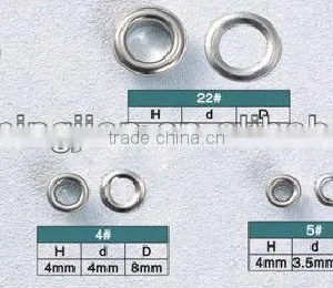 KMJ-1503 Series Different Sizes of Metal Eyelets ,brass Grommet for Manual Puncher thumbnail-1