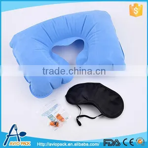 Reasonable Price Portable Soft Pillow Mask Earplug Luxury Airlines Travel Kit thumbnail-1