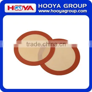 Heat Resistance NonStick Reusable AntiSlip Round Silicone Baking Mat Artisan Non-Stick Silicone Fiberglass Baking Mat thumbnail-1