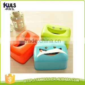 Cute Cartoon Square Face Tissue Box Plastic Tissue Box thumbnail-1