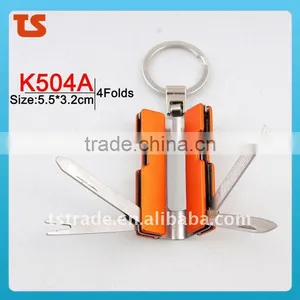 2014 New Stock Mini Stainless Steel Multi Function Pocket Keychain Kinfe Tools K504A thumbnail-1