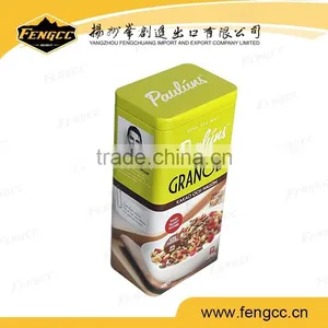 Beautiful Color Print Food Coffee Square Tin Box Rectangular Tin Box thumbnail-1