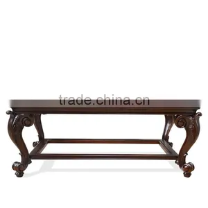 Coffee Table Rectangular Model Carving Cabrio Legs thumbnail-2