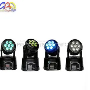 7X10W RGBW 4in1 LED Mini Wash Moving Head Light thumbnail-1