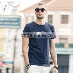Cotton+Elastic T-Shirt Fashion Design Slim Fit Man Tee Printing Men T-shirt thumbnail-2