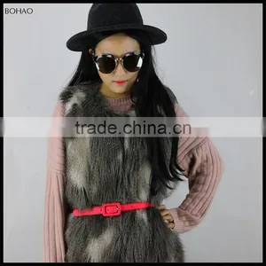 Factory Low Price With Top Quality Modern Ladies Waist Faux Fur Vest thumbnail-5