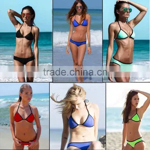 Summer New Hot Sexy Pure Color Women Bikini Set Bandage Swimsuit thumbnail-1