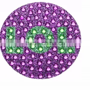 Ice Cream Rhinestone Sticker Custom Bling Design Gemstone Sticker With Glitter Self Adhesive PET Film For Hot Sale thumbnail-5