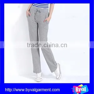 Girls Regular Fit Sports Long Pants Drawstring Waist Fitness Gym Pants thumbnail-3