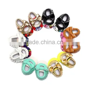 Toddler Infant Newborn Baby Moccasin Shoes Leather Shoes Best Quality thumbnail-2
