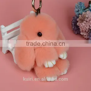 18cm Fur Pom Mengmeng Key Chains Real Play Dead Rabbit Fur Rabbit Doll Pendant Handbag Bag Pendent Keychains thumbnail-5