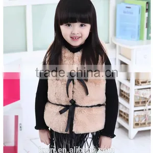 2015 Winter New Waistcoat European and American Girls Fur Vest Plus Thick Fringed/tassel Vest Faux Fur Vest Children's Jacket thumbnail-4
