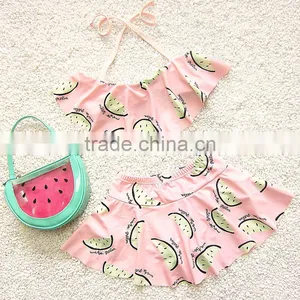 S31331W Kid Girls Sweet Fruits Printed Color Changing Swimwear thumbnail-3