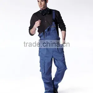 Juqian 2016 Quality Work Garments Classic Breathable Detachable Cargo Durable Blue Overall Work Pant thumbnail-2