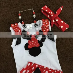 Wholesale Minnie Tank Top Girls Shorts Sets, Summer Shorts Outfit Clothing for Girl, Little Girls Boutique Clothing Sets Remake thumbnail-5