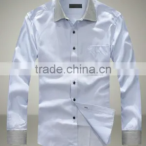 Fashion Business Men Formal Plain Blue Shirts thumbnail-1
