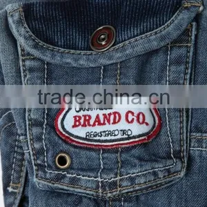 High Quality Multi Pocket Organ Bag Style Embroidery Patch 100% Cotton Oem Baggy Jeans for Children thumbnail-6