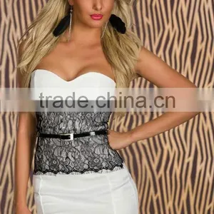 Sexy Women Bra Lace Dress Strapless Cocktail Club Dresses For Wholesale thumbnail-1