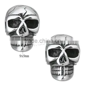 New Design Stainless Steel Skull Beads Charms Crossbones thumbnail-1