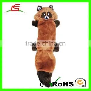 3 Squeaker Fox No Stuffing Plush Dog Toy With Brown thumbnail-1