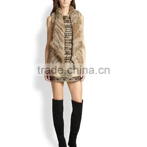 YR677 Hot Sale Women Winter Fur Vest Knitted/2015 Fur Vest Tongxiang thumbnail-5