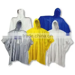 PE Plastic Adult Rain Poncho thumbnail-1