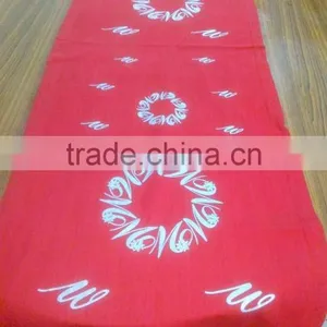 Silver Mettalic Printed Wedding Table Runner thumbnail-1