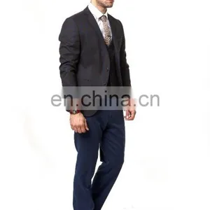 Wholesale Two Buttons New Fashion 3 Piece Mens Suit thumbnail-3