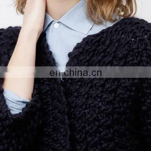 Formal Open Front Handmade Knitted Cardigan Sweater thumbnail-6
