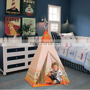 Indoor Outdoor Safety Children Game Playhouse Tepee Tent for Kids Play thumbnail-6