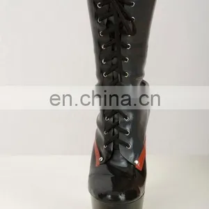 Latex Lacing Boots thumbnail-1
