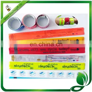 Reflective Slap Bracelet With Custom Logo, Reflective Snap-on Bracelet, PVC Band for Promotional thumbnail-3
