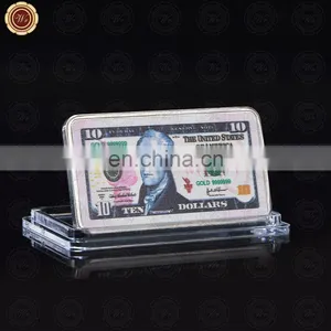 WR Promotional Gift TEN Dollar Silver Bar Unique Gifts The USA 10 Dollar Paper Money Commemorative Bar thumbnail-3