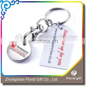 Custom Logo Metal Trolley Coin Keyring/keychain for Supermarket/shopping Cart thumbnail-3