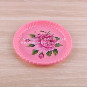 TX006 PLASTIC COLORFUL CAKE PLATE FOOD TRAY SNACK PLATE thumbnail-3