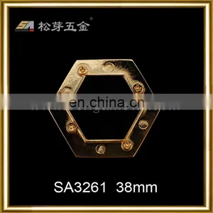Nickle Free High Quality Zinc Alloy Metal Hexagon Eyelets for Leather Handbags Curtain thumbnail-3