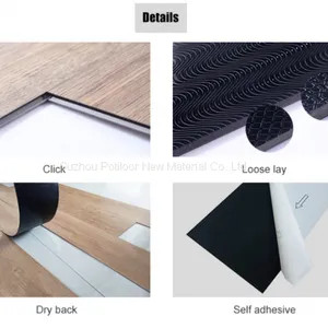 Plastic Flooring Sheet Tiles Glue Down 2.5mm Thickness 0.7mm Wear Layer thumbnail-4