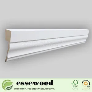 Decorative Interior White Gesso Coated MDF Moulding thumbnail-2