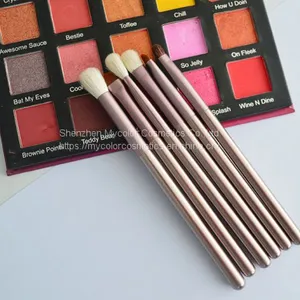 Factory Customized Hot 6pcs High Quality Wool Hair Portable Eyeshadow Brush Makeup Brush Set ODM&OEM thumbnail-3