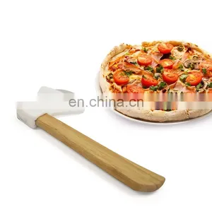 Wholesale Kitchen Accessories Good Grips Stainless Steel Sharp Pizza Cutter Wheel With Bamboo Handle thumbnail-2