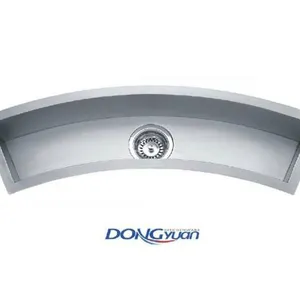 Guangdong Dongyuan Kitchenware Trough Undermount Stainless Steel Curved Bowl Bar/Prep Sink thumbnail-1