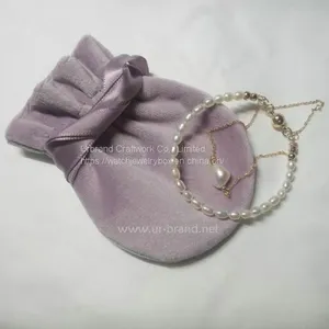 Jewelry Pouch Velvet Bag for Necklace Earrings Logo Customization thumbnail-3