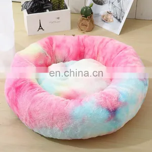 70cm Large Size Self Warming Indoor Round Pillow Cozy Soft Plush Pet Cat Dog Bed Nest thumbnail-5