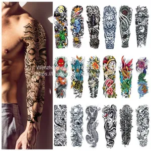 Realistic Cool Designs Long Lasting Waterproof Temporary Full Arm Tattoos For Men thumbnail-2